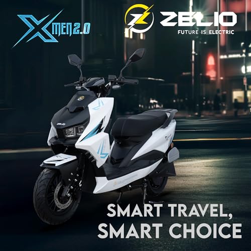 Image of ZELIO Xmen 2.0 Electric Scooter | 72V /32AH Battery, 70-120 KM Range, 4-5 Hrs Charge, Powerful Suspension, Anti-Theft Alarm, USB Port