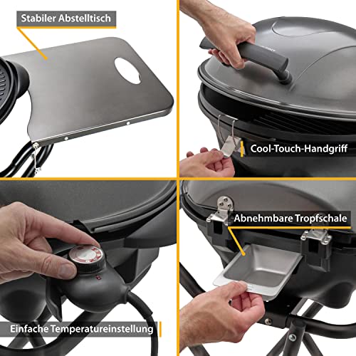 TZS First Austria Elektrogrill 2in1 – Klappbarer und stabiler Grill für Balkon