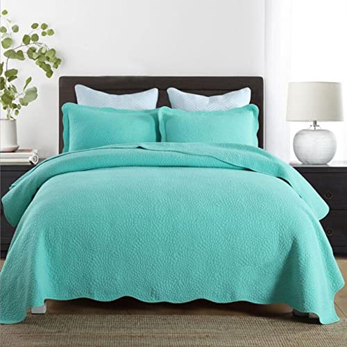 Couverture d'été légère contre la chaleur : boutis coton orange Bedbreakreads 3 pcs