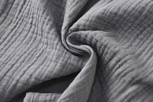 Image of TADO MUSLIN Organic Cotton Toddler Bathrobe, Soft and Breathable Baby Robe for Kid, Boy& Girl Hooded Robe Muslin