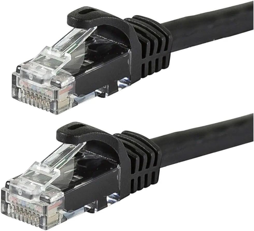 Monoprice Cat6 Ethernet Patch Cable - 10 Feet - Black (12 Pack) Snagless RJ45, Stranded, 550MHz, UTP, Pure Bare Copper Wire, 24AWG - Flexboot Series