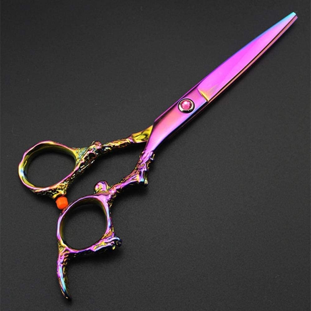 Tijeras de peluquería, Tijeras de peluquería Profesional 6 Pulgadas Japón 440c Tijeras de Corte para Cabello Tijeras de Corte Tijeras de Adelgazamiento de salón Juego de