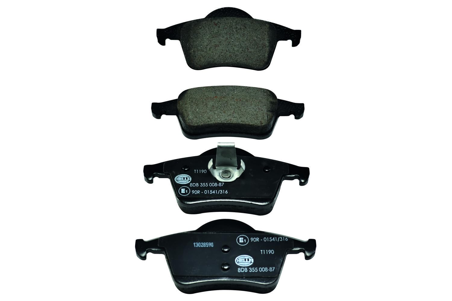 HELLA 8DB 355 008-871 Brake pad set - not prepared for wear indicator - T1190 - for e.g. VOLVO