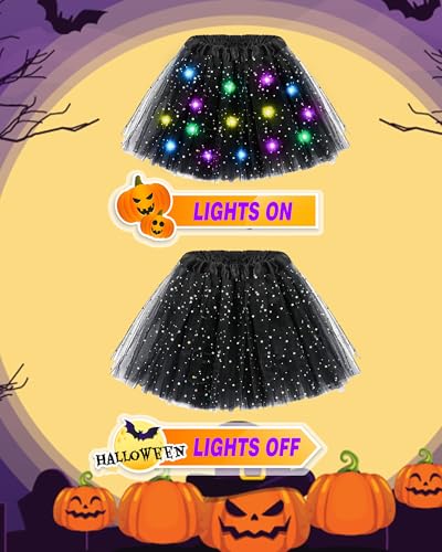 Set de disfraz de gato con tutu LED y accesorios miniatura 3