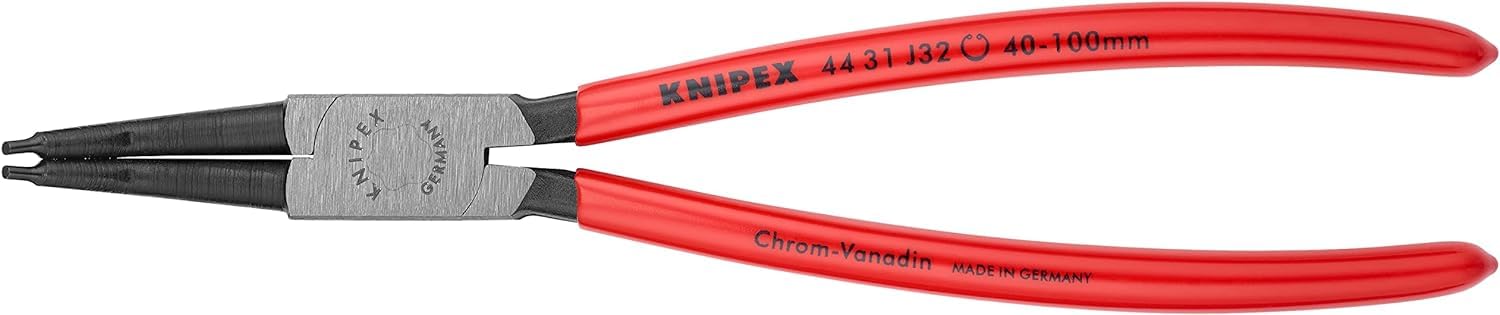 KNIPEX Szczypce do pierścieni osadczych sprężynujących do montażu pierścieni wewnętrznych w otworach wygięte pod kątem 45° fosforanowane, 44 31 J32