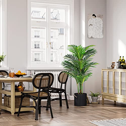 Viagdo Artificial Areca Palm Tree 4Ft Tall Fake Palm Tree Decor With 12 Trunks Faux Tropical Palm Silk Plant Potted Dypsis Lutescens Plants For Modern Home Office Floor Corner Decor Indoor, 2 Pack #TOP4
