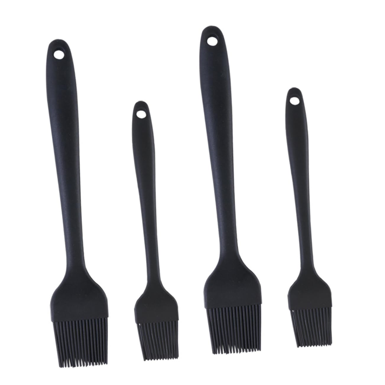 Ciieeo 4pcs Silicone Brush Set Baking Pastry Bbq Cooking Brush Food Grade Non-slip Handle