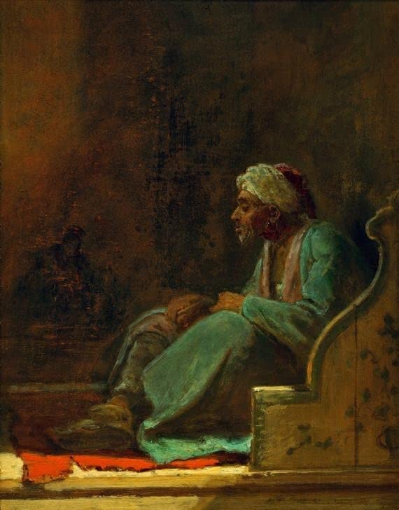 Impresión de El Turco Sentado de Carl Spitzweg 60x90cm, elegancia para tu rincón de lectura