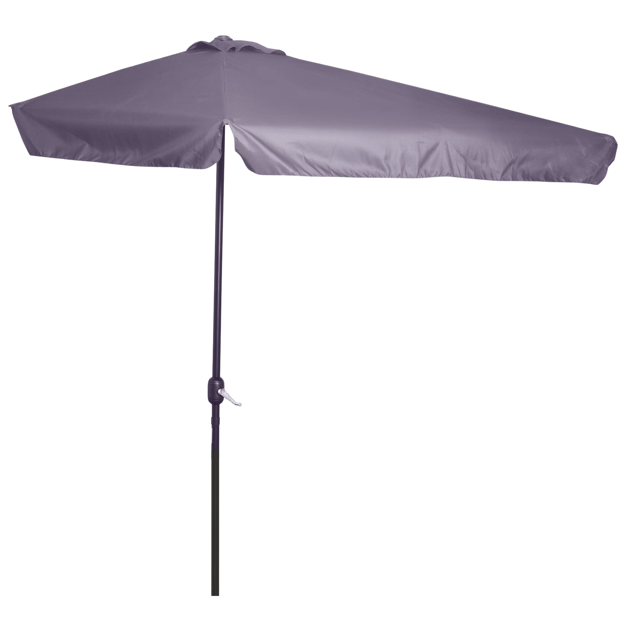 Outsunny Ombrellone Semicircolare per Parete con Manovella 2.3x1.3m | da Terrazza, Giardino e Balcone, Ombrellone in Metallo, Tessuto in Poliestere 180g/m²