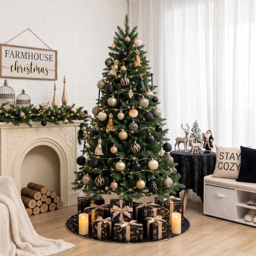 21ct Black and Gold Christmas Ornaments Set Tree Decorations - image 6