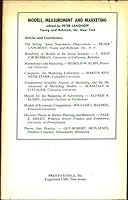 Models, Measurement and Marketing 0135861152 Book Cover