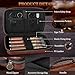 AWOTE Travel Cigar Humidor Case, Portable Cigar Bag with 4 Cigar Tubes, Leather Cigar Case Include Straight Cutter, V Cutter, Hole Puncher, Gift Set for Cigar Lovers, Lighter not included (Brown)