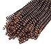 3 Pack Spring Twist Hair Braiding Hair Ombre Brown Spring Twist Bomb Twists Ombre Colors Braiding Crochet Hair Synthetic Fluffy Hair Extensions 8inch 110g(T1B-30)