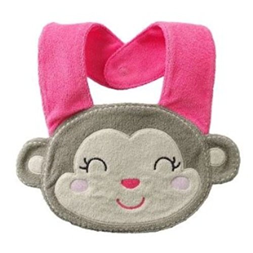 Carter's Animal Face Terry Teething Bib (Girl Monkey)