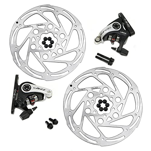 TRP Spyre Flat Mount Mechancial Disc Brake Set 160mm Rotors, Front and Rear, MH1706