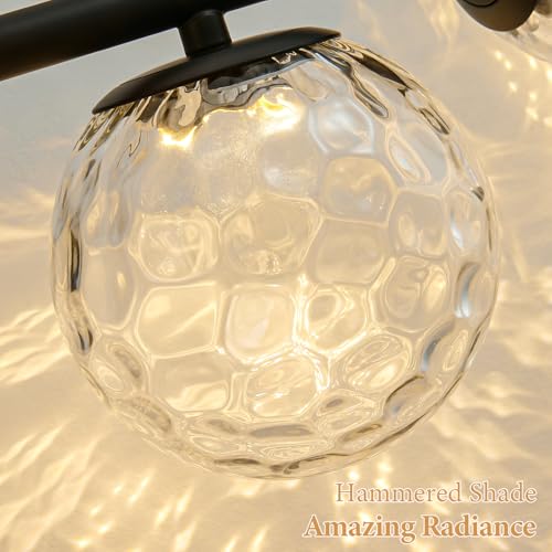 Image of LED Bathroom Vanity Light Fixtures,Modern Black Makeup Bathroom Lighting