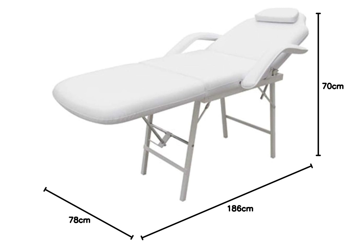 vidaXL Fauteuil de Soins Inclinable et Pliant Blanc Crème Chaise de Massage