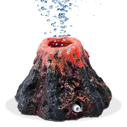xlwen Vulkan Aquarium Dekoration - Fisch Tank Ornament für Aquarien - Home Dekor Vulkanstein