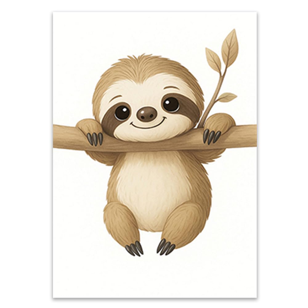 3 Laminas Animales Infantiles 30X40CM Cuadros Para Cuarto de Bebe Safari Poster Niños Habitacion Lienzo Animales Bebé Laminas Decorativas Pared Bebe Niña Cuadros Infantiles Beige sin Marco