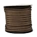 Mandala Crafts 50 Yards 5mm Wide Jewelry Making Flat Micro Fiber Lace Faux Suede Leather Cord (5mm, Olive Brown)