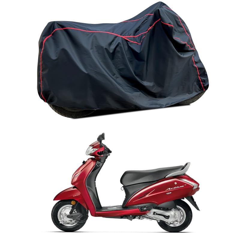 Image of Waterproof Scooter Cover Compatible with Honda Activa Fabric UV Protection (Black)