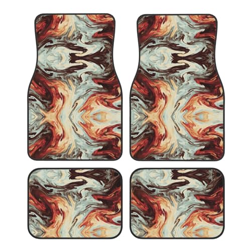 Tapis de voiture marbré marron pour rénover et masquer l'usure des sols auto