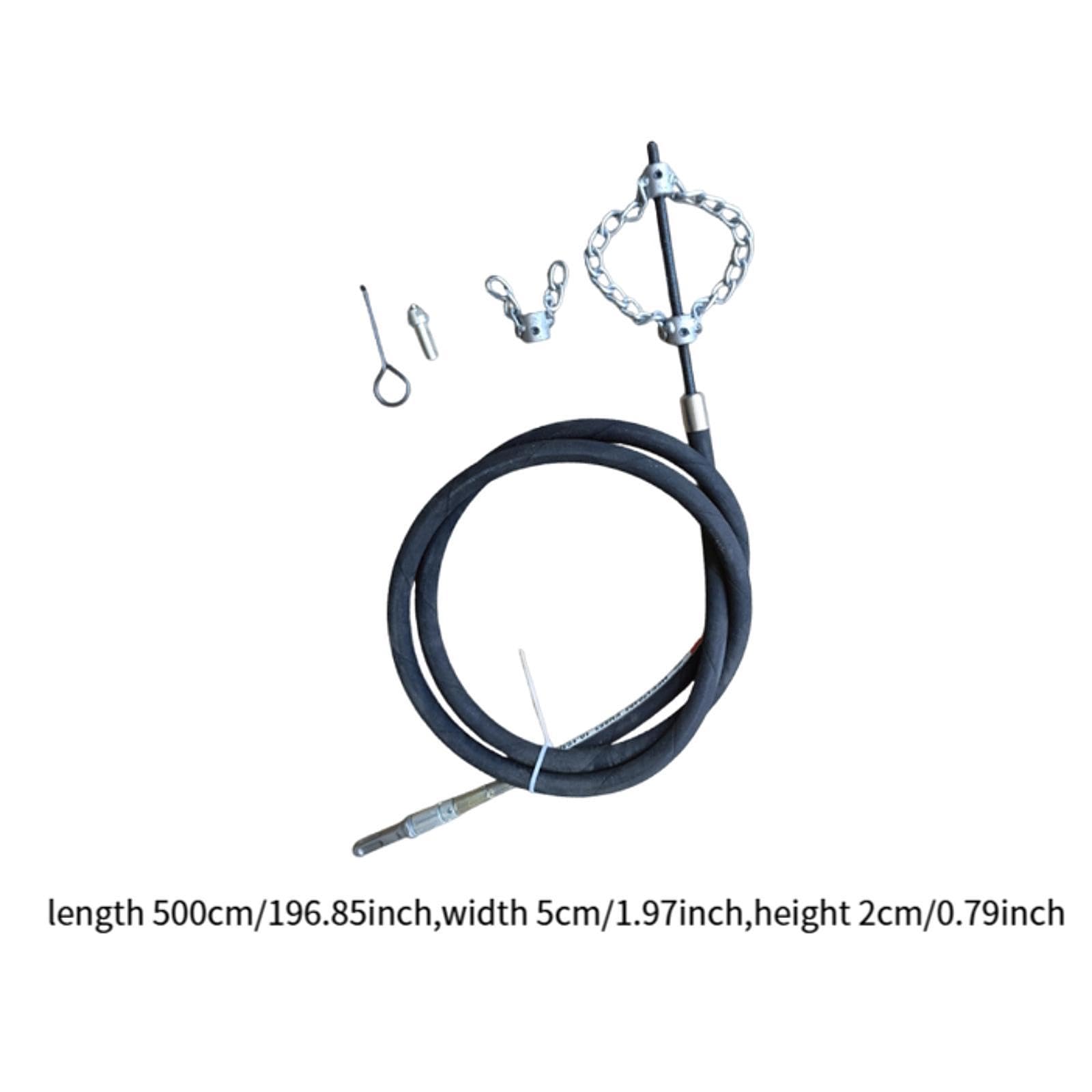 Fenteer Desatascador de desagües con cable, limpiador de tuberías con taladro, herramienta flexible para desatascar fregaderos, desatascador de desagües para, 5 Metros