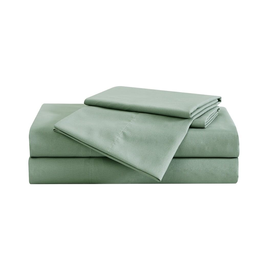 TRP Luxurious 5 Piece Deep Pocket Sheets Split King Size, Soft Smooth and Comfortable Feel | Flat and Fiied Bed Sheet in Dark Green Color Machine Washable Solid Pattern Aesthetic Bedding