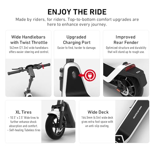 Image of NIU 100P /100F /300P /300X Electric Scooter Adult - E Scooter with Suspension, 600-1000W Peak Power, 18-37.3 Miles Max Range, Top Speed 17.4-23.6MPH, Commuting E-Scooter