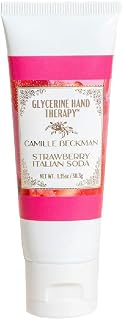 Camille Beckman Strawberry Italian Soda Glycerine Hand Therapy, 1.35 oz | Ultra-moisturizing for dry, cracked hands; non-greasy; ripe strawberry, sweet cream & soda fizz; paraben-free, made in USA