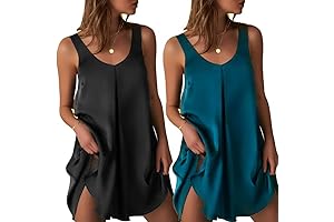 Luxurious Comfort: Women's 2-Pack Satin Silk Nightgown