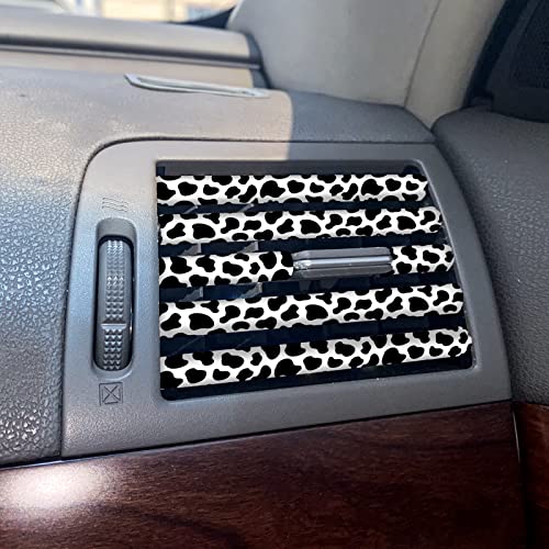 Yixin Yixin 10 Pieces Cow Print Car Air Conditioner Air Outlet Decorative Strips, Cow Print Car Accessories,Universal Bendable Air Outlet Strips, Suitable For Most Air Outlets, (Cow Print-10Pca) #TOP1