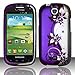 For Samsung Stratosphere 2 i415 (Verizon) Rubberized Design Cover - Purple/Silver Vines