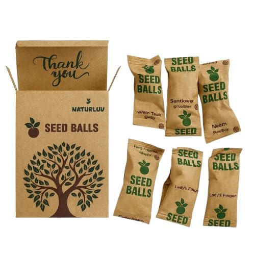 Pack of 20 box variants|Seed Balls Return Gift pack Eco-Friendly Return Gift for Birthday, Wedding, corporate Events | Tree, Flower & Vegetable Seed Mix|CSR gifting India