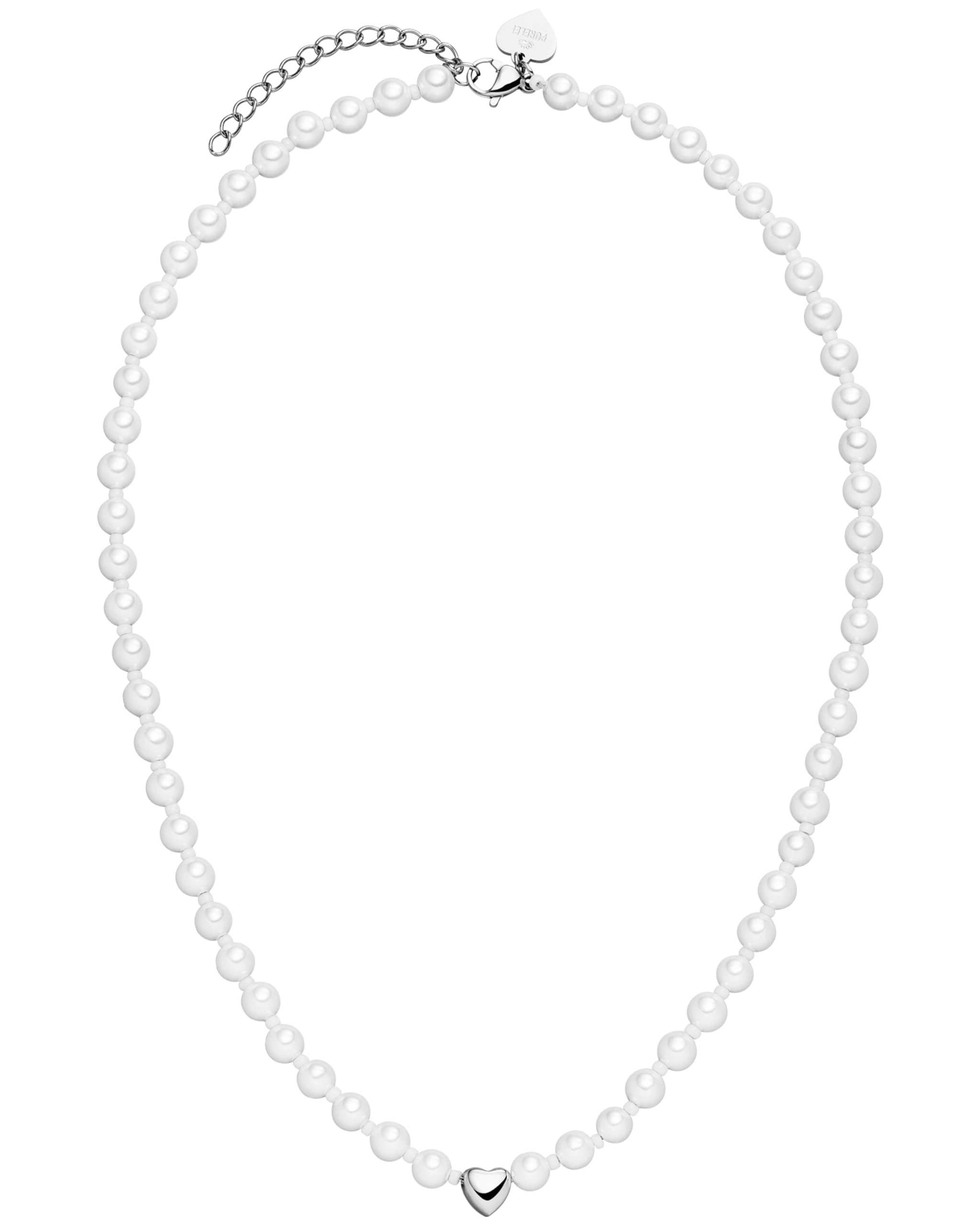 Purelei Lovely Kette Damen (Silber) – Halskette Damen aus langlebigem Edelstahl – Wasserfeste Kette mit Anhänger – 40-45 cm Länge verstellbar – Halskette für deinen individuellen Look