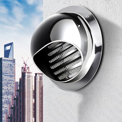 Sortie d'air ronde acier inoxydable 304 pour évacuation hotte de cuisine