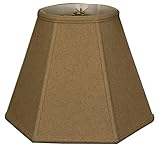 Royal Designs BS-733-14LNCR Hexagon Basic Lamp Shade, 7 x 14 x 11, Linen Cream