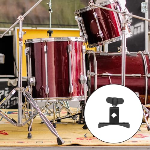 Clamp para montaje de tambor para cencerros e instrumentos de percusión construcción robusta fácil instalación compatible con tambores Snare y Tom accesorio versátil para bateristas miniatura 4