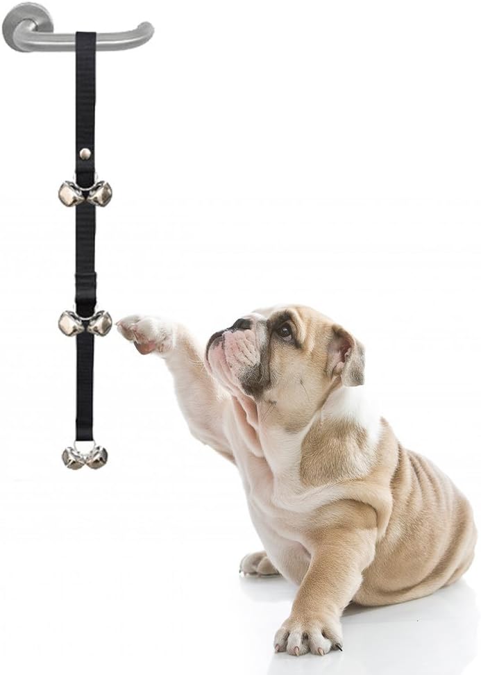 Dog Potty Training Door Bells/House training Doorbells - 6 Pcs 1.4'' Large Loud Doggy Bells - Easy for Toilet Training - Length Adjustable doorbell with Free Puppy Training Directions Included