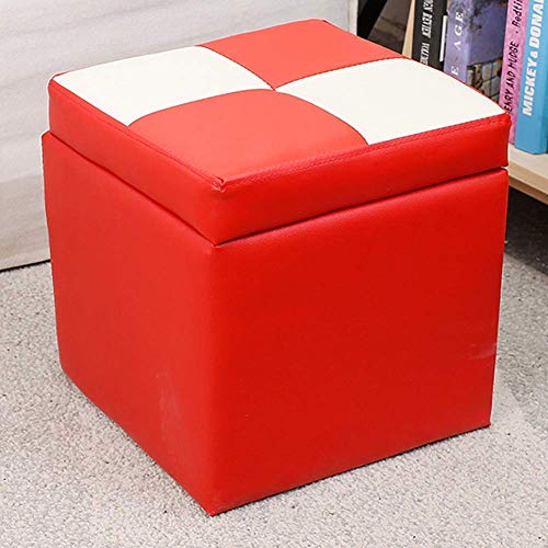 Banc de rangement cube en simili cuir noir 30x30x32 cm pour l'entrée