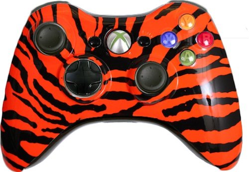 Custom Xbox 360 Controller - Orange Zebra