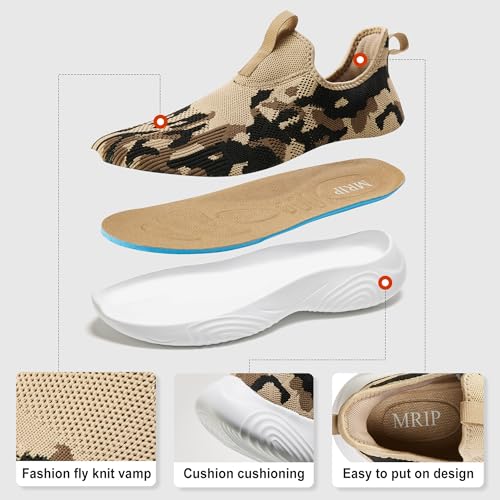 Image of MRIP Mens Slip On Walking Shoes Lightweight Comfortable Gym Workout Running Shoes Mesh Breathable Cushion Fashion Tennis Athletic Casual Sneakers