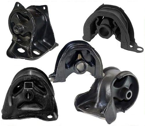 K0241 Engine Motor & Transmission Mount Kit 5pc Compatible with Fits 1992-1995 Honda Civic 1.5L MANUAL | A6520 A6502 A6533 A6506 A6524