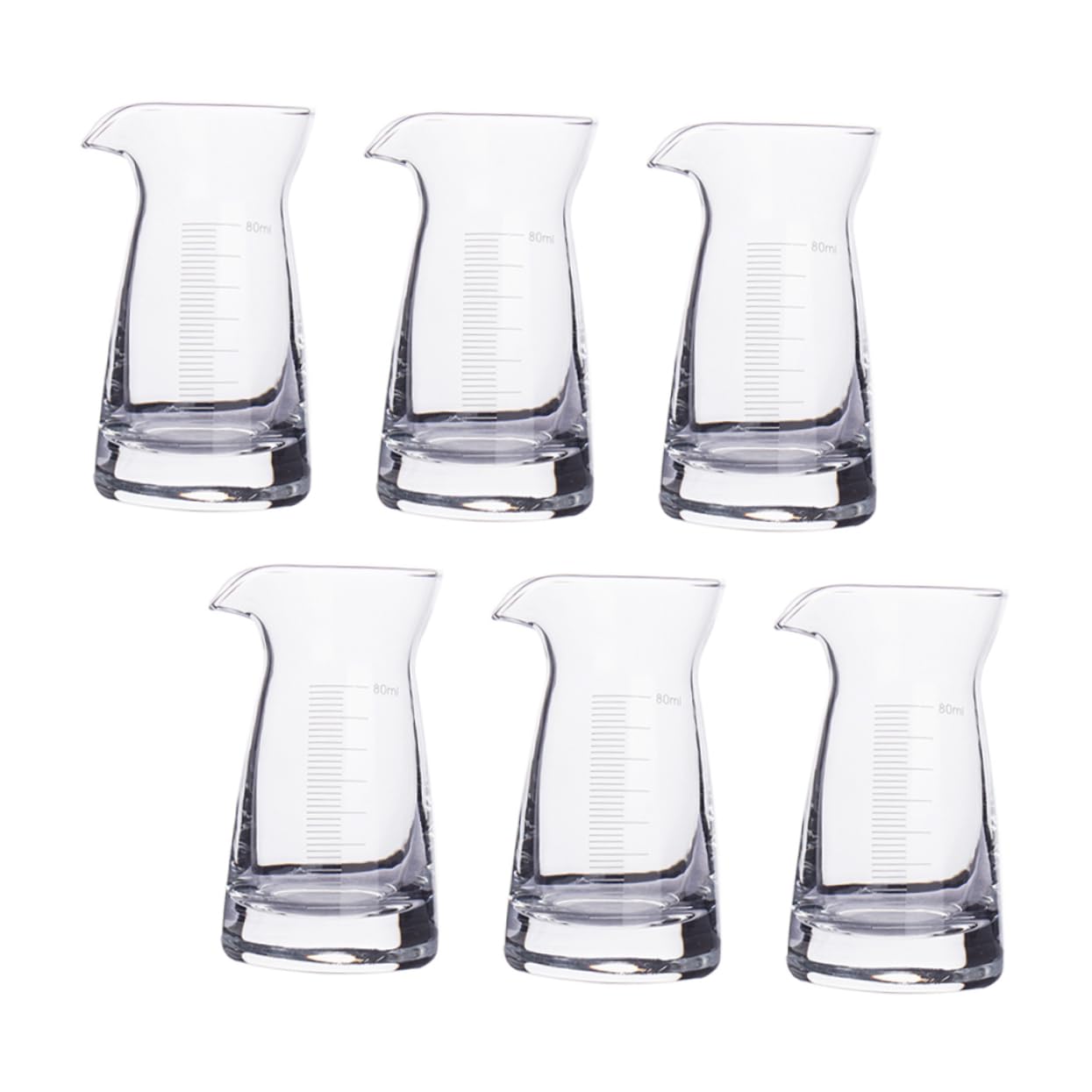 Mipcase 6pièces Tasses à Mesurer Verre Graduation pour Et Boissons Lot de Doseurs pour Bars Et Cuisines