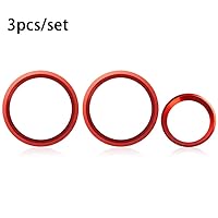 Vista 6 de Auovo Cubiertas de Anillo Exterior de Perilla de Control de Clima AC Accesorios para Subaru Forester 2019-2024 / Crosstrek 2018-2022 2023 / Impreza