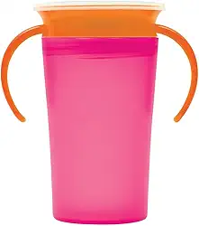 Buba 7546, Copo de Treinamento 360C com Alça, Rosa