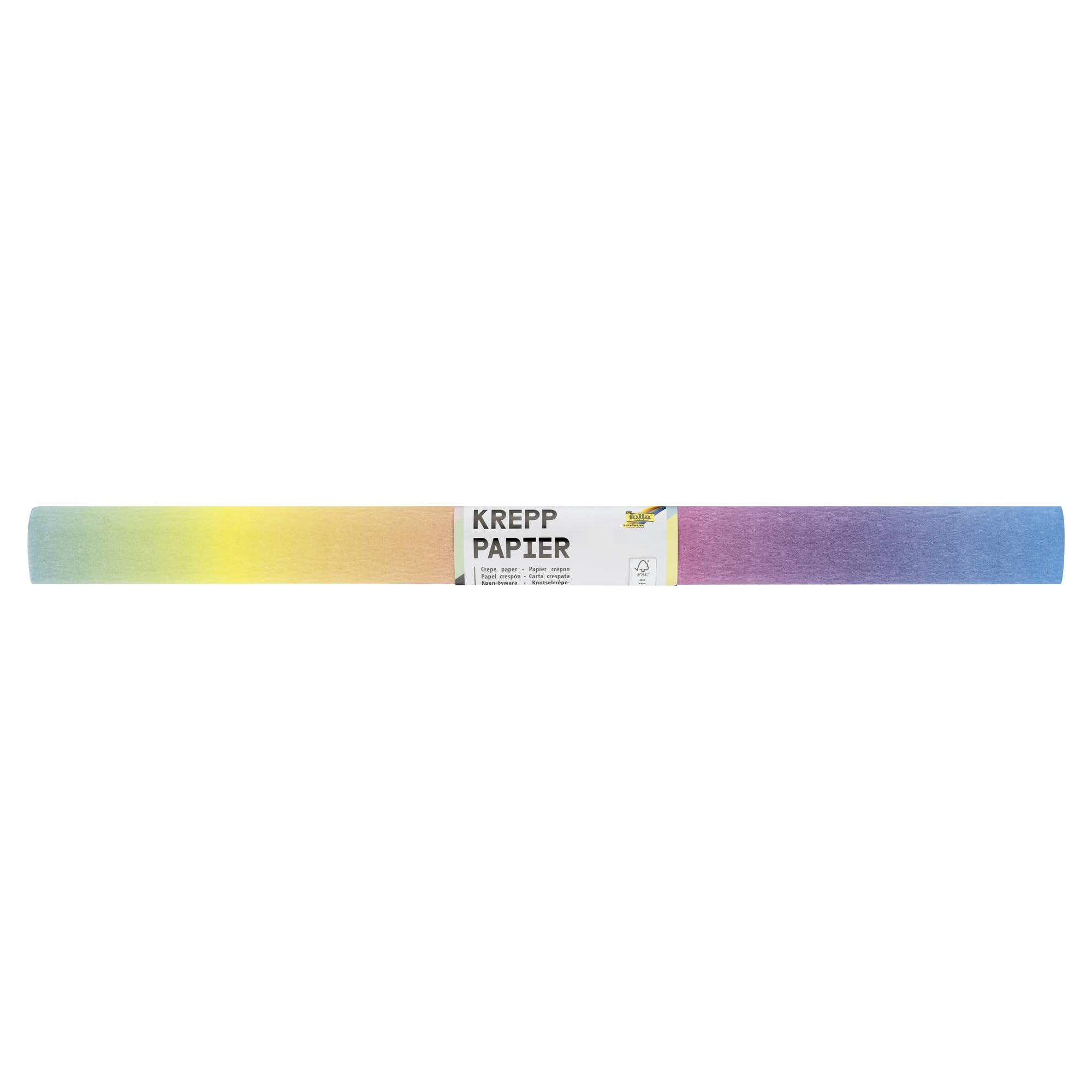 Folia - Carta crespa, 250 x 50 cm, 32 g/m2, multicolore (2500 mm, 500 mm)