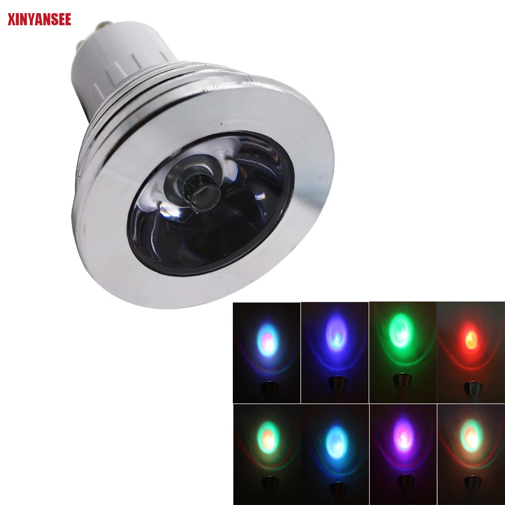 Bombillas LED GU10, Bombilla Inteligente 3W Regulable Cambio de Color,Ángulo de Haz 60°,Control remoto Incluido (12 Unidad)