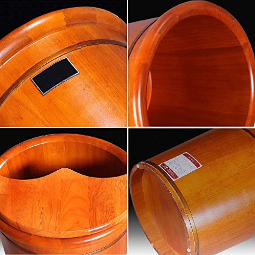 Bañera de pies de madera de roble con tapa miniatura 6