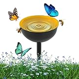 Bienenbewässerungsbecher, Bienenbewässerungsstation, Bienenwasser-Futterspender mit Metallpfählen, Metall-Gartenpfähle, Gartendekoration, Hofdekoration für den Außenbereich